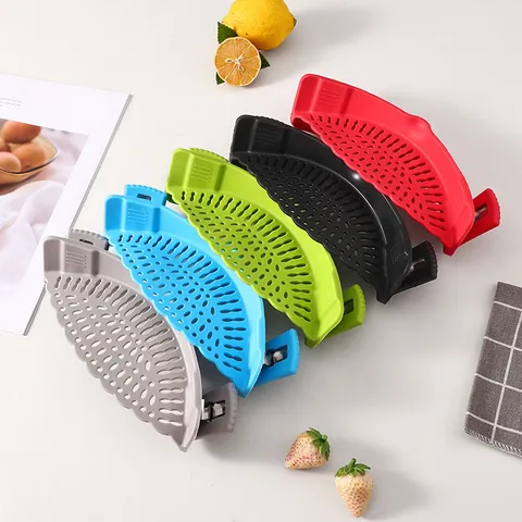 Scolapasta In Silicone Clip Su Colidore Di Cibo Strumento Flessibile Per Scolapasta Da Cucina Per Pasta E Verdure