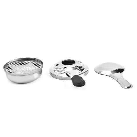 Réchaud à Alcool Portable en Acier Inoxydable Mini Chauffage pour Bouillir le Thé en Plein Air Maison Hôtel Brûleur Ustensiles