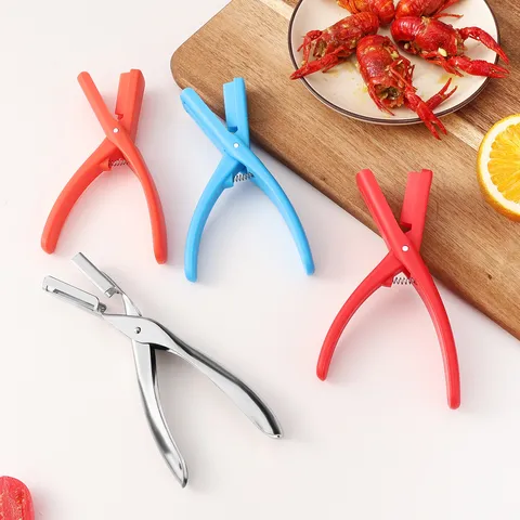 Sgusciatore per Gamberi e Apri Guscio per Aragosta in Acciaio Inossidabile e Plastica Strumento per Frutti di Mare