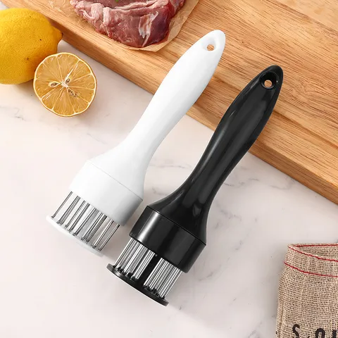 Household Meat Tenderizer Tool Stainless Steel Needle Meat Hammering Device Ergonomic Handle Kitchen Cooking Gadget