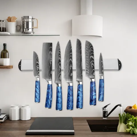 Portacoltelli Magnetico in Acciaio Inossidabile a Parete Organizzatore da Cucina Moderno Minimalista