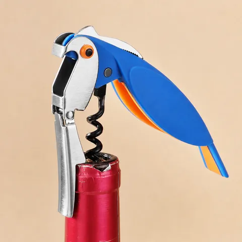 Multifunctional Stainless Steel Parrot Red Wine Bottle Opener Creative Bird Shaped Corkscrew Kitchen Bar Tool