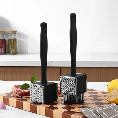 Stainless Steel Meat Tenderizer Hammer Double Sided Meat Mallet Heavy Duty Kitchen Tool for Steak and Beef