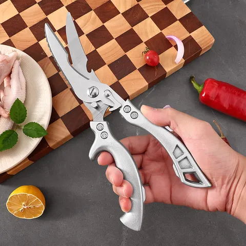 Heavy Duty Kitchen Scissors Stainless Steel Food Shear Multi-purpose Bone Cutting Tool with Ergonomic Handle for BBQ Fish