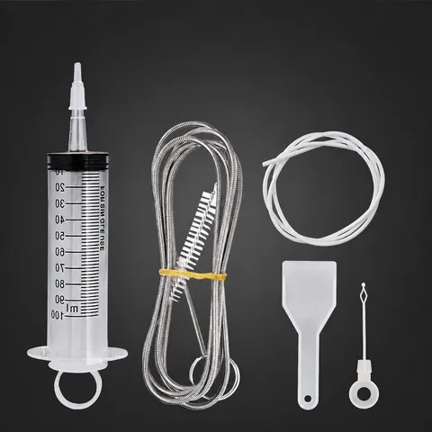 Juego de Cepillos de Limpieza para Desagüe de Refrigerador Herramienta Flexible de Dragado de Tubos de Acero Inoxidable