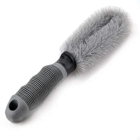 Brosse pour Jantes de Voiture Outil de Nettoyage de Pneus Outil de Nettoyage de Moyeux avec Manche en Plastique PP et Poils Denses