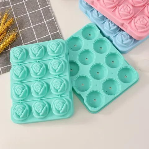 Creative Silicone Rose Ice Cube Mold Maker Easy Release DIY Ice Tray With Funnel For Bar Kitchen Home Drink