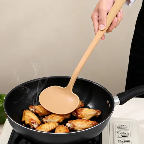 Silicone Mushroom Spatula Heat Resistant Non-Stick Cooking Turner Kitchen Utensil with Hanging Hole