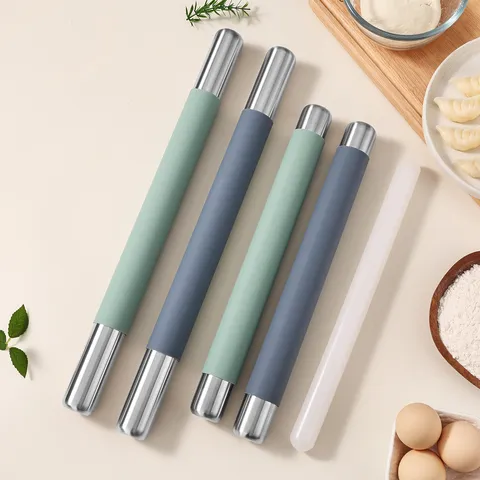 Mattarello in Silicone Alimentare Antiaderente Con Anima in Acciaio Inossidabile Scala Utensili da Cottura Cucina