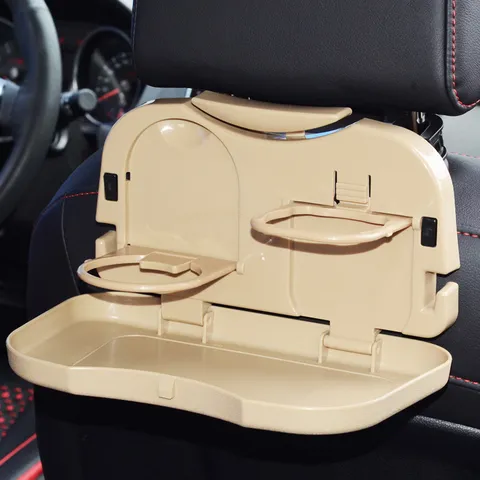 Car Backseat Foldable Food Tray Multifunctional Portable Drink Cup Holder Universal Automotive Interior Storage Organizer Table