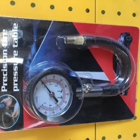 Portable Mechanical Tire Pressure Gauge Heavy Duty Tire Air Pressure Tester With Flexible Hose And Release Valve For Car Vehicle