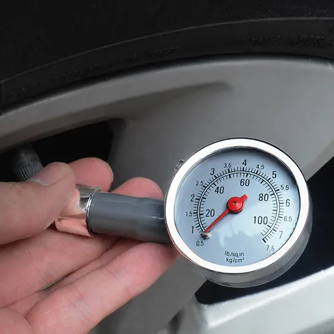 High Precision Stainless Steel Tire Pressure Gauge Portable Mechanical Barometer Car Tire Pressure Monitor Tool