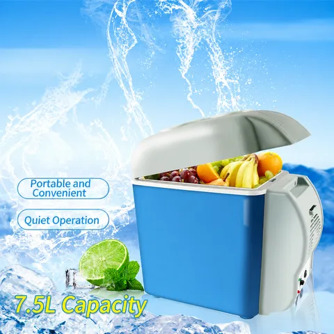 Portable Car Refrigerator Mini Fridge Cool And Warm Dual Use Electric Cooler For Vehicle And Home ABS Material