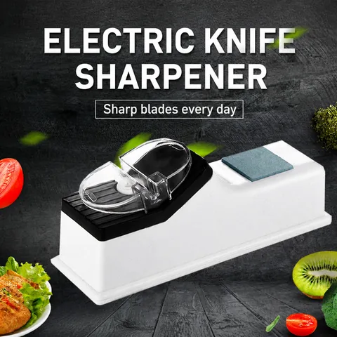Electric Knife Sharpener USB Powered Automatic Kitchen Scissor Sharpener Quick Tool Home Kitchen Gadget