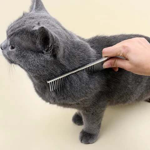 Huisdier Verzorgingskam Roestvrij Staal Dubbelzijdige Tanden Haarverwijdering Borstel Voor Katten En Honden Dagelijkse Verzorging Tool