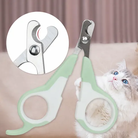 Stainless Steel Pet Nail Clippers Trimmer With Non-Slip Handle Safe Claw Grooming Tool For Cats And Small Dogs