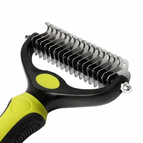 Professional Pet Grooming Brush Double Sided Dematting Comb For Dogs And Cats Undercoat Rake Metal Pet Hair Removal Tool
