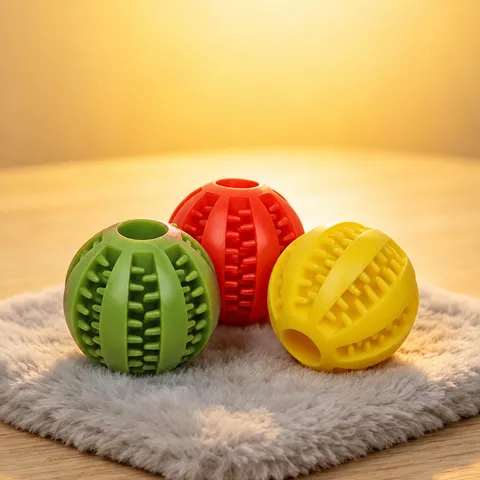 Jouet à Mâcher pour Chien de Compagnie Résistant aux Morsures en Caoutchouc Pastèque Balle Dentition Fuite de Nourriture Jouet Interactif pour Petits Moyens Grands Chiens