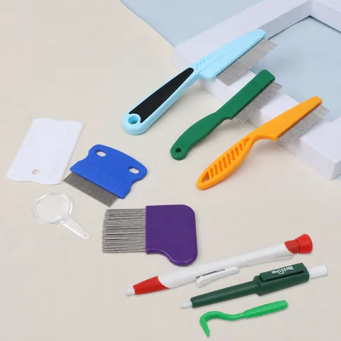 Pet Flea Comb Tick Removal Tool Plastic Pet Grooming Comb For Dogs Cats Fine Tooth Flea Lice Comb Pet Care Supplies