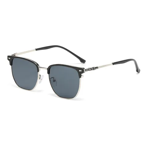 Vintage Eckige Halbrand Sonnenbrille Business Casual Kunststoff Legierung Brille Anti-Blaulicht UV-Schutz Brille Für Unisex