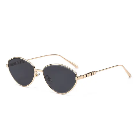 Gafas de Sol de Moda Ojo de Gato para Mujeres Hombres Marco de Metal Protección UV400 Retro Diseñador Gafas de Sol para Estilo de Calle Fiesta Viaje