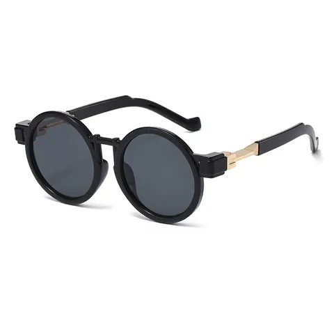 Retro Rundrahmen Sonnenbrille Für Damen Herren Mode Persönlichkeit Kunststoff Sonnenbrille UV400 Schutz Anti Blaulicht Brille