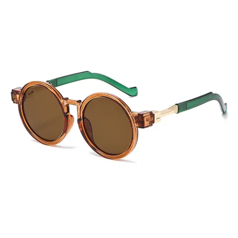 Retro Rundrahmen Sonnenbrille Für Damen Herren Mode Persönlichkeit Kunststoff Sonnenbrille UV400 Schutz Anti Blaulicht Brille