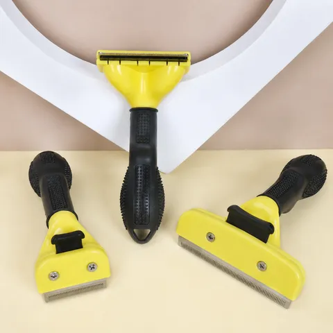 Professional Pet Grooming Tool Undercoat Deshedding Brush For Dogs And Cats Stainless Steel Teeth Ergonomic Handle
