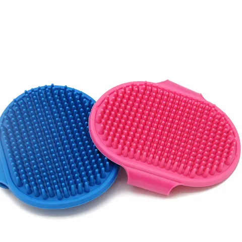 Pet Bath Brush Dog Cat Massage Grooming Comb Silicone Soft Bristles Hair Removal Pet Cleaning Tool