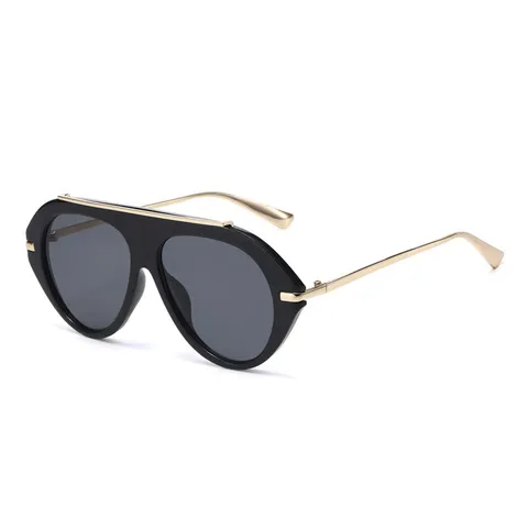 Ρετρό Μεγάλα Γυαλιά Ηλίου Aviator Φλατ Κορυφή Πλαστικός Μεταλλικός Σκελετός Προστασία UV400 Μόδα για Γυναίκες Άνδρες
