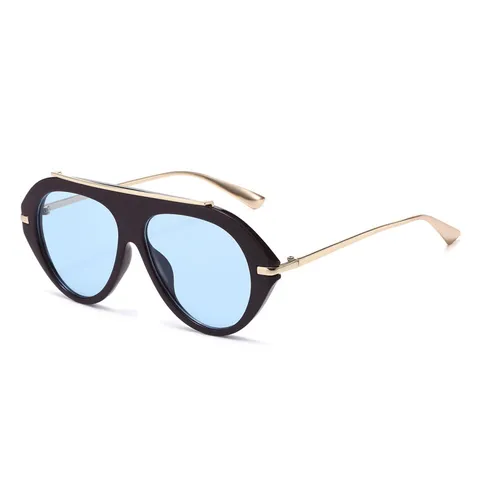 Ρετρό Μεγάλα Γυαλιά Ηλίου Aviator Φλατ Κορυφή Πλαστικός Μεταλλικός Σκελετός Προστασία UV400 Μόδα για Γυναίκες Άνδρες