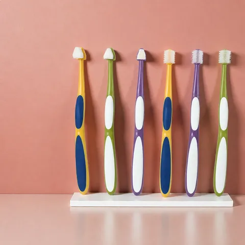 Pet Toothbrush Soft Micro Nano Bristles Dog Cat Oral Cleaning Tooth Brush 360 Degree and Triangle Head Pet Grooming Supplies