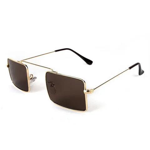 Gafas de Sol Steampunk Retro con Montura de Metal Cuadrada para Hombre Mujer UV400 Lentes de Espejo de Colores Vintage Moda Punk