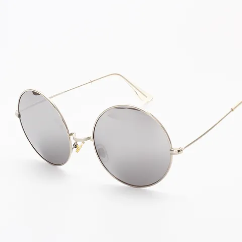 Retro Metalen Rond Frame Zonnebril Voor Heren Dames UV400 HD Gepolariseerde Glazen Vintage Klassieke Grote Ronde Zonnebril Mode Brillen
