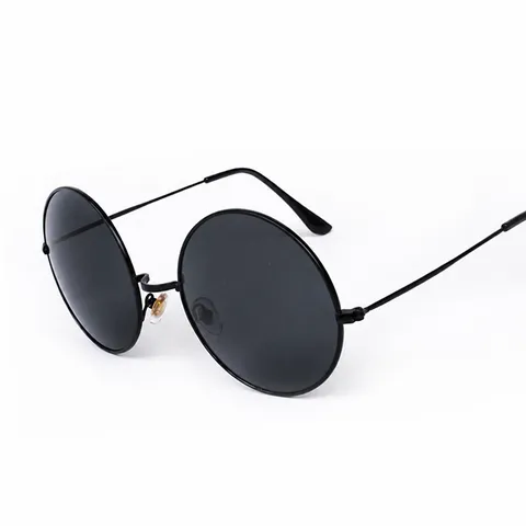 Retro Metalen Rond Frame Zonnebril Voor Heren Dames UV400 HD Gepolariseerde Glazen Vintage Klassieke Grote Ronde Zonnebril Mode Brillen