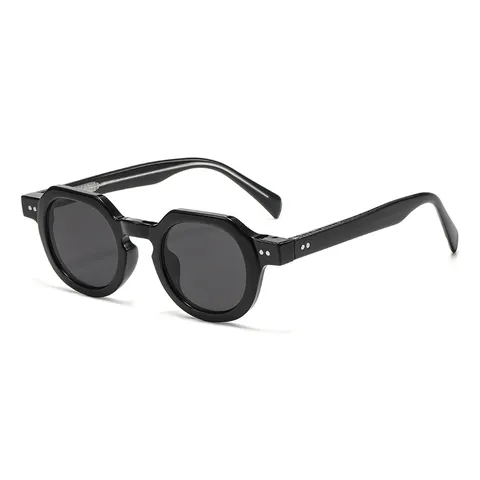 Vintage Geometric Polygon Small Frame Sunglasses For Women Men Plastic Rim Metal Pin Detail Anti Blue Light Eyeglasses UV400 Sun Protection Holiday Outdoor Travel Casual Daily Fashion Eyewear Glasses