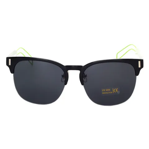 Retro Semi Rimless Sunglasses Fashion Hollow Metal Frame Mirrored Ocean Lens UV400 Street Photography Eyewear For Women