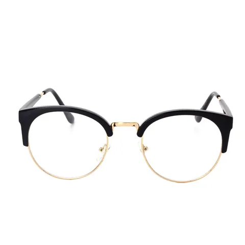 Vintage Halfrand Brilmonturen Voor Dames Heren Geometrische Plastic Metalen Optische Bril op Sterkte Heldere Glazen Decoratieve Bril