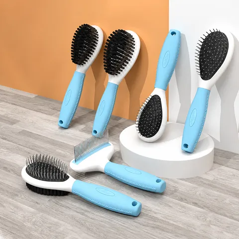 Pet Grooming Brush Double Sided Dematting Comb Slicker Brush For Dogs And Cats Pet Hair Removal Tool Pet Care Supplies