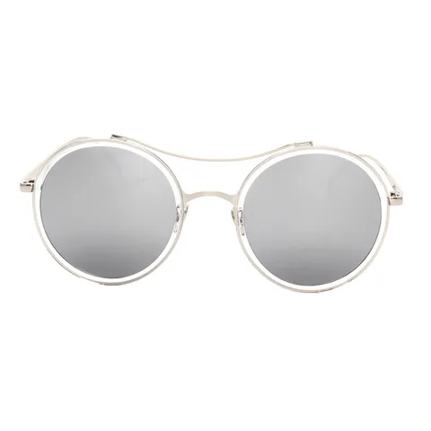 Trendy Round Frame Metal Sunglasses For Women UV400 Protection Colorful Mirror Lens Outdoor Travel Fashion Eyewear