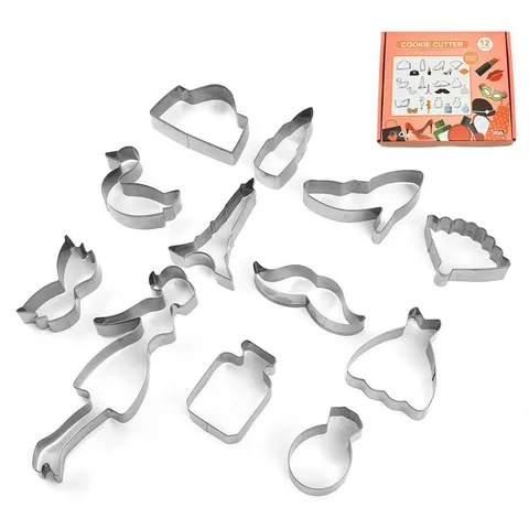 Ensemble d'Emporte-Pièces en Acier Inoxydable Saint-Valentin Flèche d'Ange DIY Moule à Pâtisserie Biscuits
