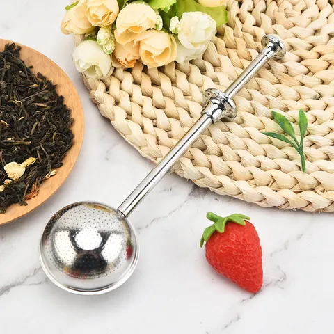Colador de Té Telescópico de Acero Inoxidable 304 Infusor de Té Esférico Tipo Prensa Filtro de Té de Hojas Sueltas Herramienta de Cocina