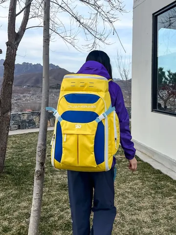 Große Kapazität Farbblock Outdoor Sport Rucksack Für Damen Herren Oxford Stoff Reisen Wandern Basketball Tasche Casual Daypack