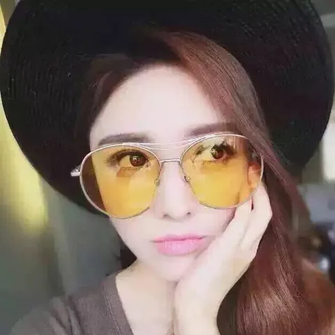 Mode Pilotenbrille Mehrfarbig Sonnenbrille Für Damen Herren Geometrisch Doppelbrücke Metallrahmen Klare Farbige Linsen UV400 Brillen