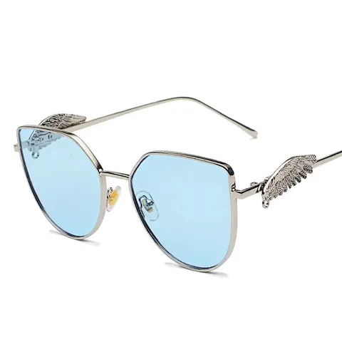 Gafas de Sol de Moda Serie Ala Marco de Metal Steampunk Poligonal Para Mujeres Hombres Protección UV400 Ojo de Gato Gafas de Diseñador