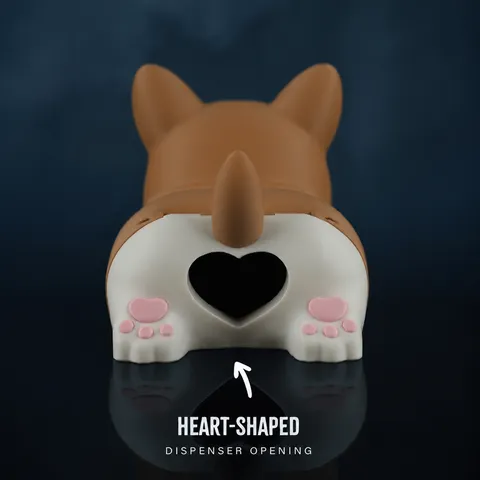 Dispenser Σαkουλών Κατοικιδίων Corgi Επιτοίχιο Χαριτωμένο Στήριγμα Πλαστικό Διακόσμηση Σπιτιού