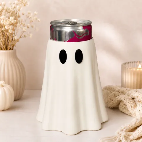 3D Printed Halloween Ghost Can Holder Resin Beverage Cup Stand Home Table Decor Desktop Storage Organizer