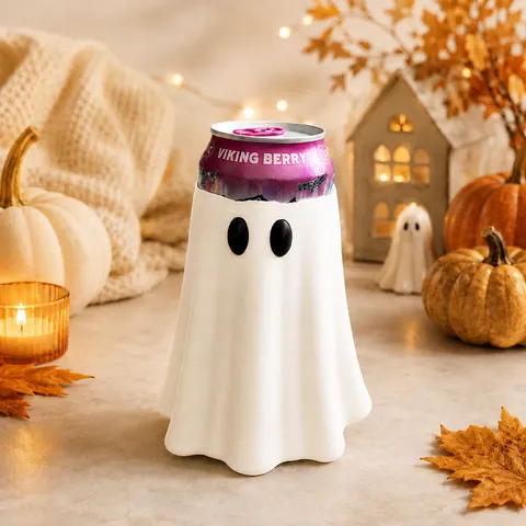 3D Printed Halloween Ghost Can Holder Resin Beverage Cup Stand Home Table Decor Desktop Storage Organizer