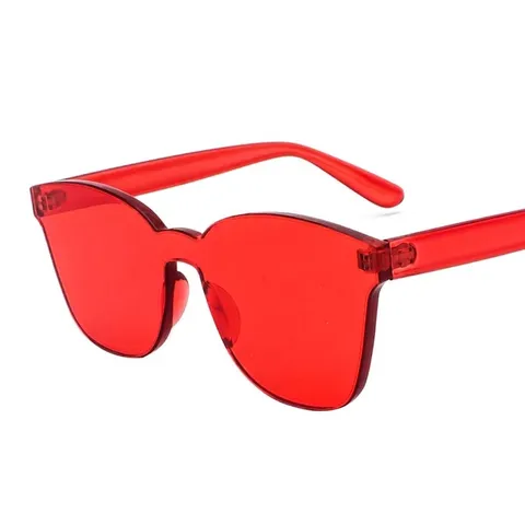 Lunettes de Soleil Shield Sans Monture Femmes Hommes Verres Océan Surdimensionnés Y2K Punk Protection UV400