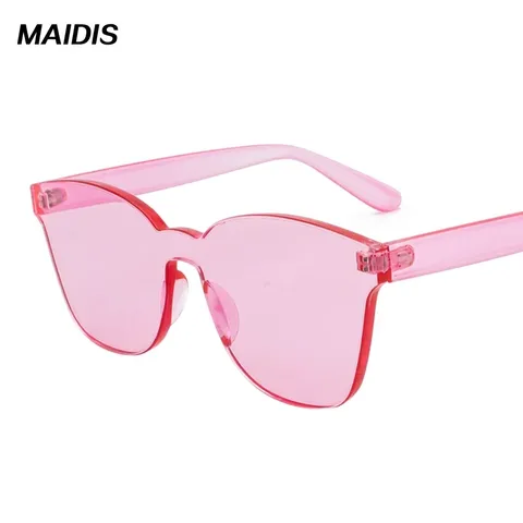 Lunettes de Soleil Shield Sans Monture Femmes Hommes Verres Océan Surdimensionnés Y2K Punk Protection UV400